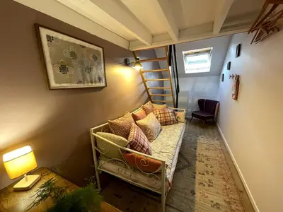 Coin salon dans l'établissement Appartement entier 3 chambres hyper centre