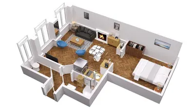 Coin salon dans l'établissement Superbe, T2 Spacieux 50m², Hypercentre, Neuf, RDC