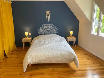 Un ou plusieurs lits dans un hébergement de l'établissement Maison a 3 minutes de soissons