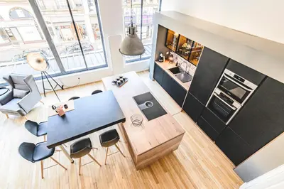 Cuisine ou kitchenette dans l'établissement IKIZEN Prestige - Loft du Cadran - parking privé