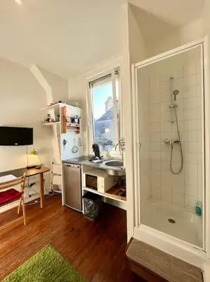 Cuisine ou kitchenette dans l'établissement Studette Vesle 1