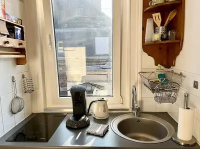 Cuisine ou kitchenette dans l'établissement Studette Vesle 1