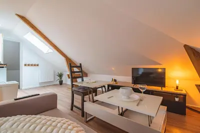 Télévision ou salle de divertissement dans l'établissement Le cocon, studio pour 2 personnes