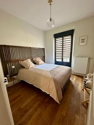 Un ou plusieurs lits dans un hébergement de l'établissement Gîte La Villa Marcelle
