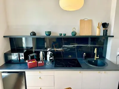 Cuisine ou kitchenette dans l'établissement Relax Inn Champagne - Reims Balnéo