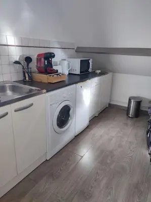 Cuisine ou kitchenette dans l'établissement Le petit château