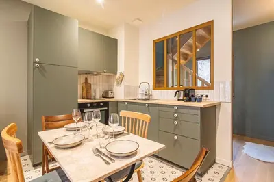Cuisine ou kitchenette dans l'établissement Millésime Duplex, Centre de Reims