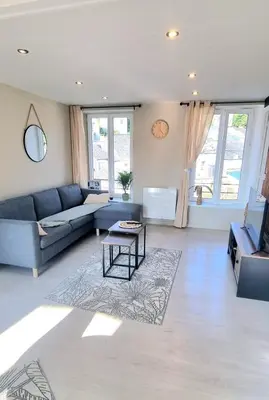 Coin salon dans l'établissement New appartement nature cœur de ville