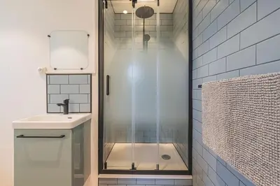 Salle de bains dans l'établissement La rivière, appartement 3 personnes