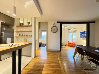 Cuisine ou kitchenette dans l'établissement Le Balthazar