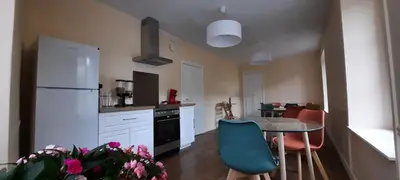 Cuisine ou kitchenette dans l'établissement Le Refuge des Libellules