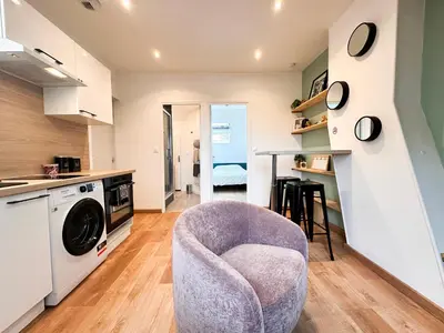 Cuisine ou kitchenette dans l'établissement La Loge et La Pause Compiègnoise
