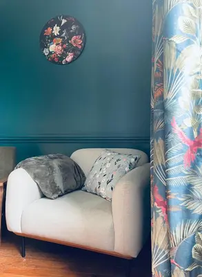 Coin salon dans l'établissement Maison de maître 15 personnes