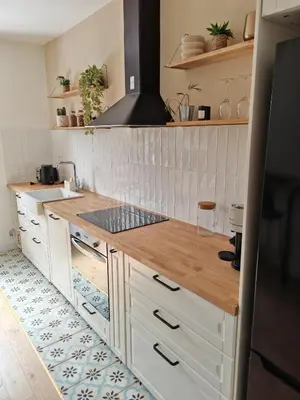 Cuisine ou kitchenette dans l'établissement Appartement Cosy et accueillant