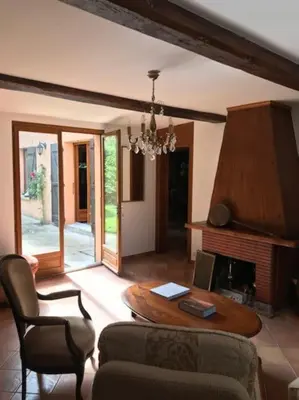 Coin salon dans l'établissement Le gîte des Francs Bourgeois