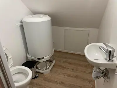 Salle de bains dans l'établissement Maison vintage à Montdauphin