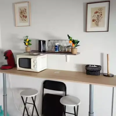 Cuisine ou kitchenette dans l'établissement Studio zen JD54#1
