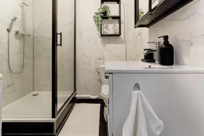 Salle de bains dans l'établissement Le Bubbly - Appartement lumineux de 50m²