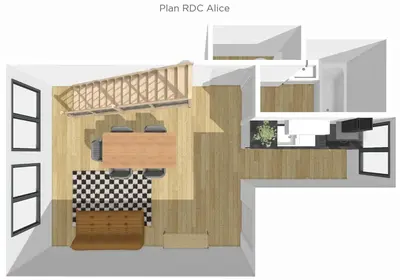 Cuisine ou kitchenette dans l'établissement Le reve d'Alice
