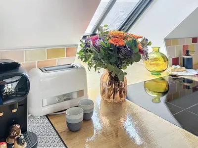 Cuisine ou kitchenette dans l'établissement Le Bianca - Typique centre ville