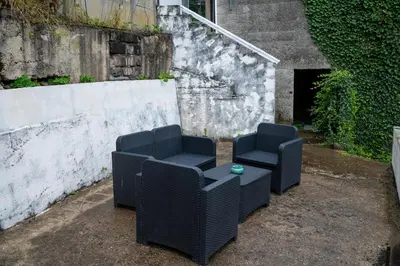 Coin salon dans l'établissement Charmante maison au calme avec terrasse & parking