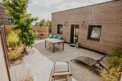Balcon ou terrasse dans l'établissement Chalet avec espace privatif