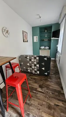 Cuisine ou kitchenette dans l'établissement Studio New York hypercentre Reims