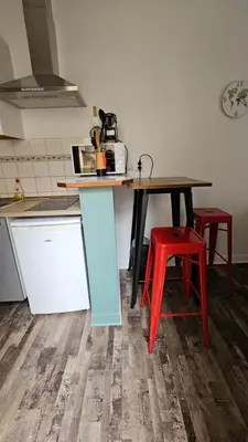 Cuisine ou kitchenette dans l'établissement Studio New York hypercentre Reims