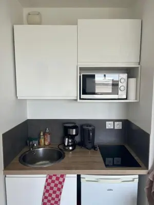 Cuisine ou kitchenette dans l'établissement Studio 306 - Gare - Arena - centre Reims