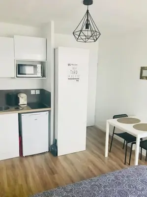 Cuisine ou kitchenette dans l'établissement Studio 306 - Gare - Arena - centre Reims