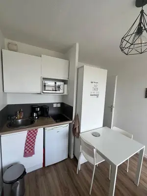 Cuisine ou kitchenette dans l'établissement Studio 306 - Gare - Arena - centre Reims