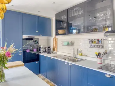 Cuisine ou kitchenette dans l'établissement Lampadaire du Martreuil Famille