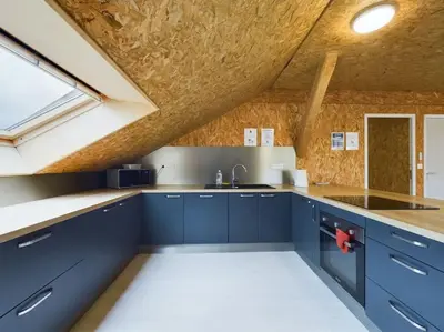 Cuisine ou kitchenette dans l'établissement Gîte mon papi - 18 personnes