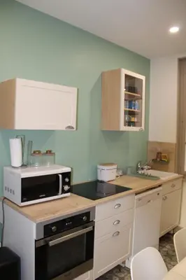Cuisine ou kitchenette dans l'établissement Le quai 2009
