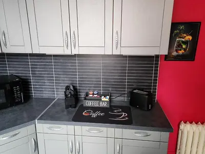 Cuisine ou kitchenette dans l'établissement Love Room l'Audacieuse