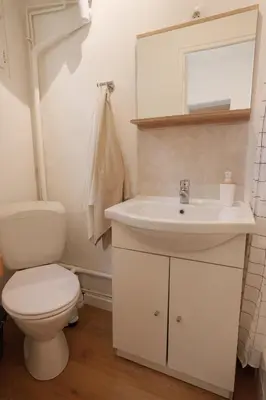 Salle de bains dans l'établissement Appartement cosy proche de la gare