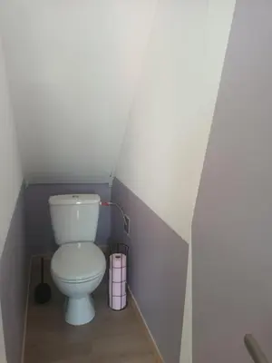 Salle de bains dans l'établissement Le cottage de Jeanne