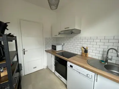 Cuisine ou kitchenette dans l'établissement Appartements Turquoise 2 pers - L'Artdu'Net -