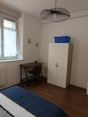 Un ou plusieurs lits dans un hébergement de l'établissement Appartements Turquoise 2 pers - L'Artdu'Net -