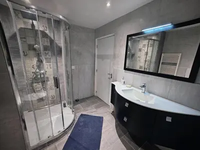 Salle de bains dans l'établissement Gite du Corrigot
