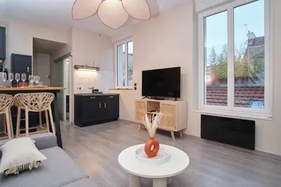 Télévision ou salle de divertissement dans l'établissement Superbe appartement proche cathédrale