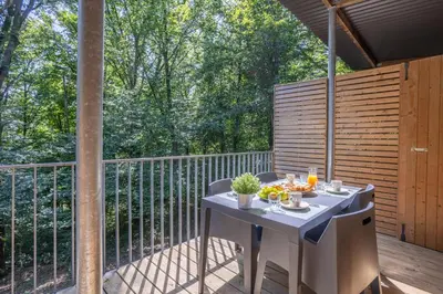 Balcon ou terrasse dans l'établissement Les Charmes C23A - Le Val Joly