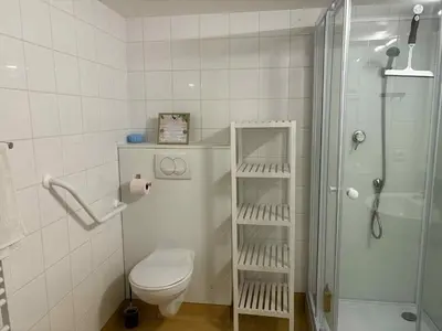 Salle de bains dans l'établissement Les Charmes C40B - Le Val Joly