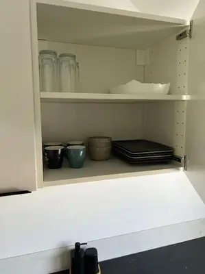 Cuisine ou kitchenette dans l'établissement Appartement neuf proche gare