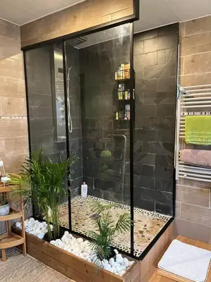 Salle de bains dans l'établissement Maison de village
