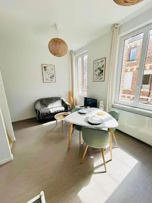 Coin salon dans l'établissement Appartement Lumineux & Confortable