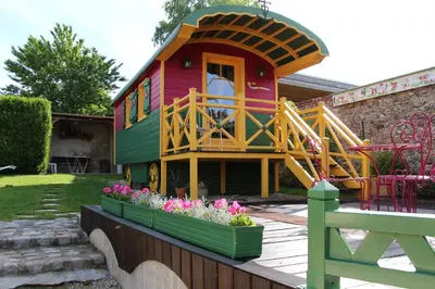 Jardin de l'établissement Roulotte la Dominique