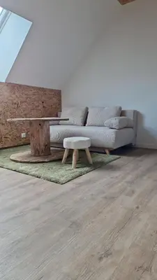 Coin salon dans l'établissement appartement dans une écurie
