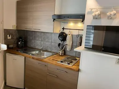 Cuisine ou kitchenette dans l'établissement Appartement proche conservatoire hyper centre