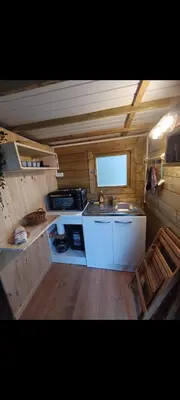 Cuisine ou kitchenette dans l'établissement O'fun'enbulle